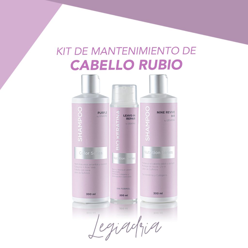 Kit de mantenimiento de cabello rubio